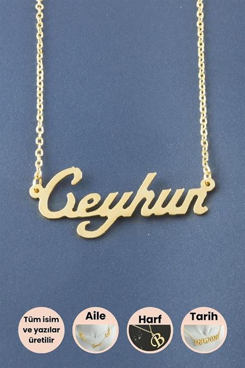 Ceyhun İsimli Kolye - Sarı