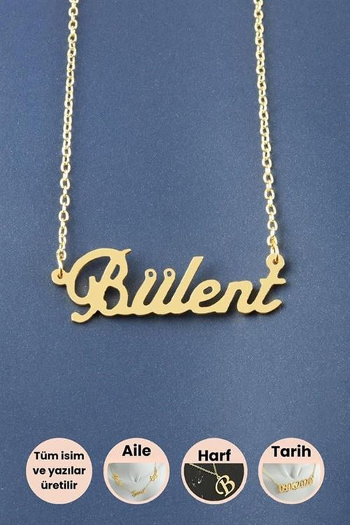 Bülent İsimli Kolye - Sarı