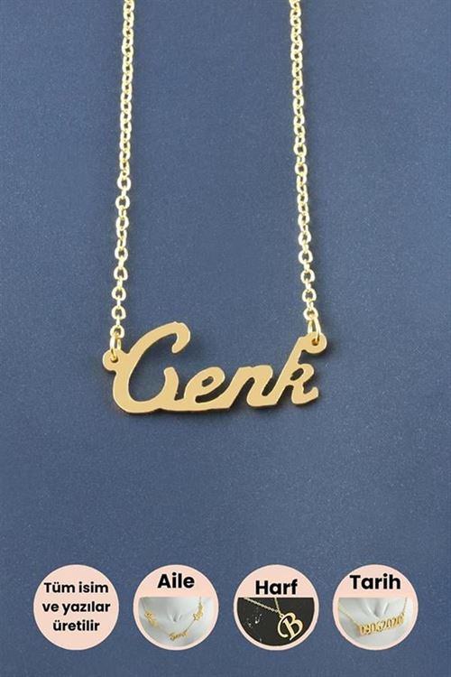 Cenk İsimli Kolye - Sarı