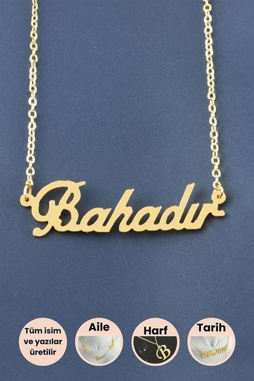 Bahadır İsimli Kolye - Sarı