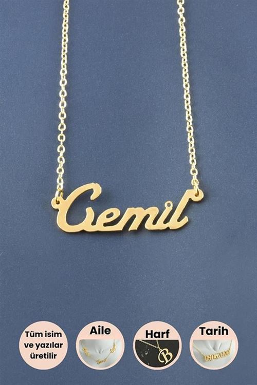 Cemil İsimli Kolye - Sarı
