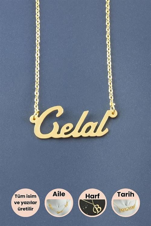 Celal İsimli Kolye - Sarı