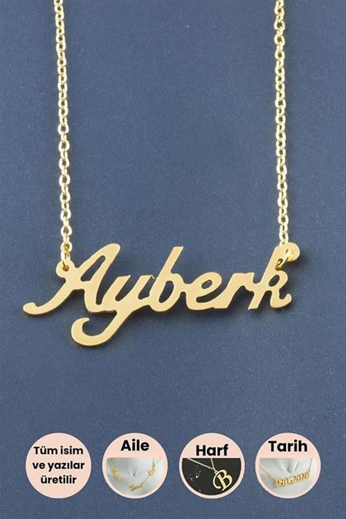 Ayberk İsimli Kolye - Sarı