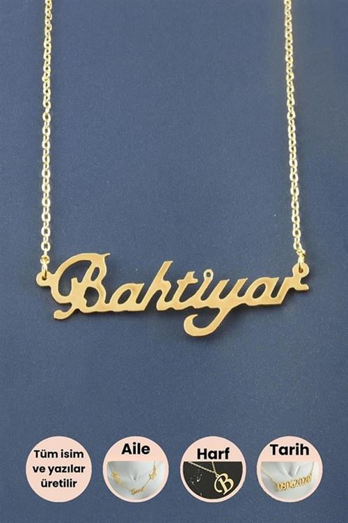Bahtiyar İsimli Kolye - Sarı