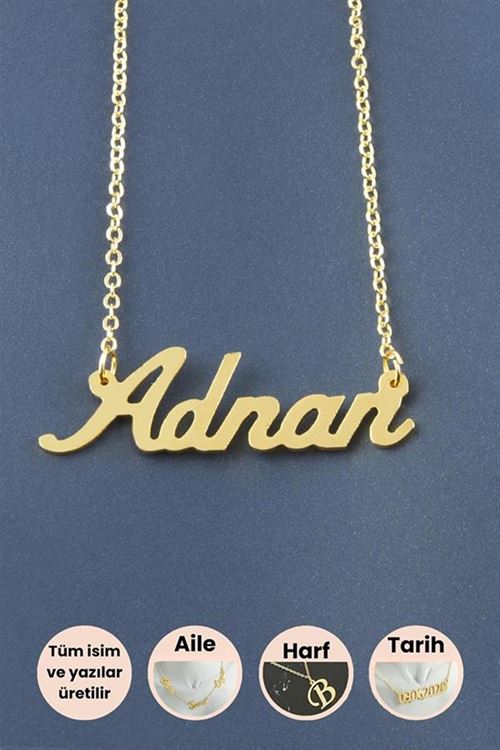 Adnan İsimli Kolye - Sarı