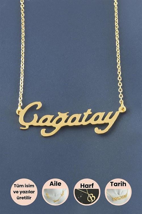 Çağatay İsimli Kolye - Sarı