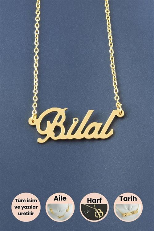 Bilal İsimli Kolye - Sarı