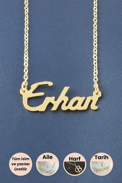 Erhan İsimli Kolye - Sarı