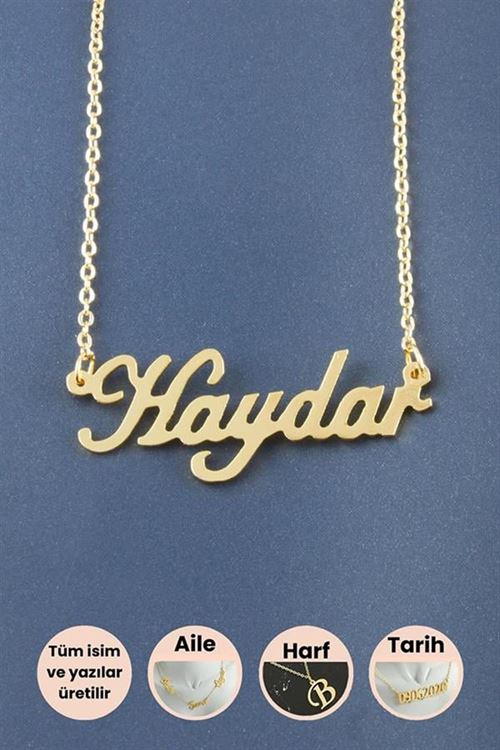 Haydar İsimli Kolye - Sarı