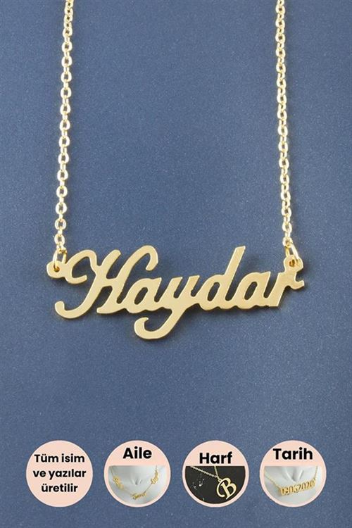 Haydar İsimli Kolye - Sarı