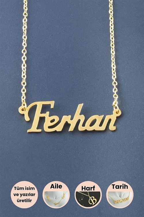 Ferhan İsimli Kolye - Sarı