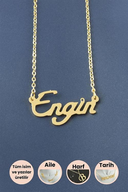 Engin İsimli Kolye - Sarı