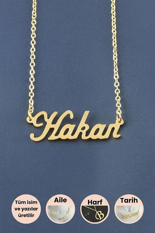 Hakan İsimli Kolye - Sarı