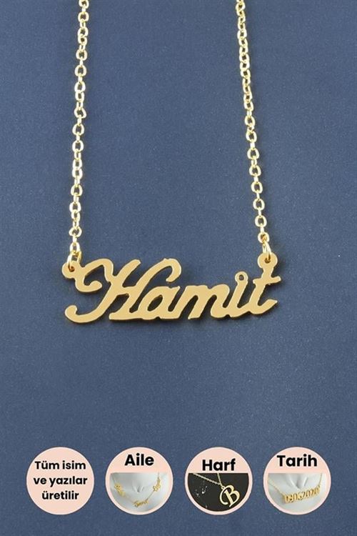 Hamit İsimli Kolye - Sarı