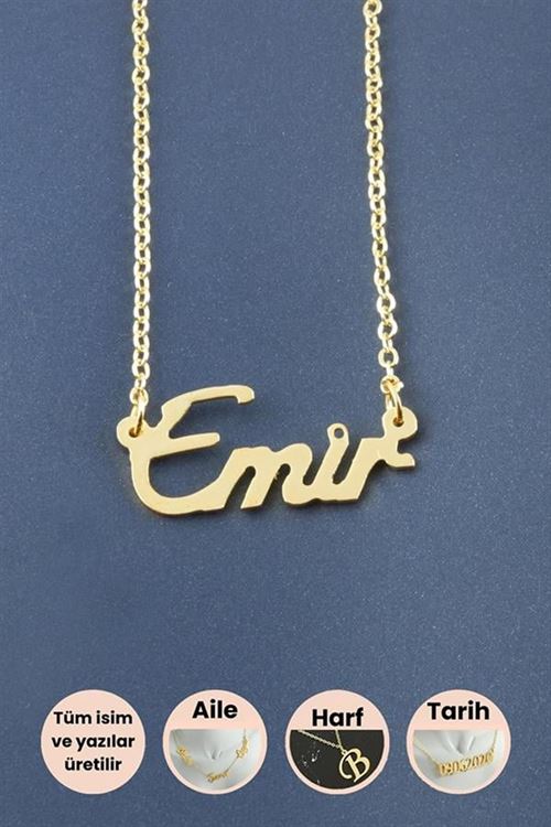 Emir İsimli Kolye - Sarı