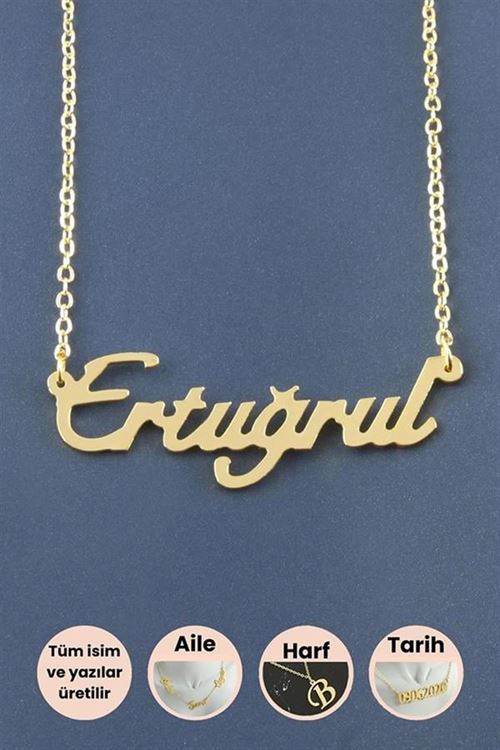 Ertuğrul İsimli Kolye - Sarı