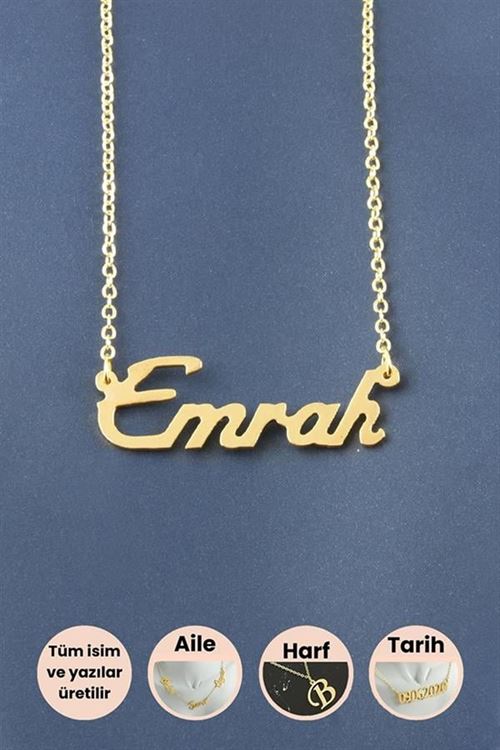 Emrah İsimli Kolye - Sarı
