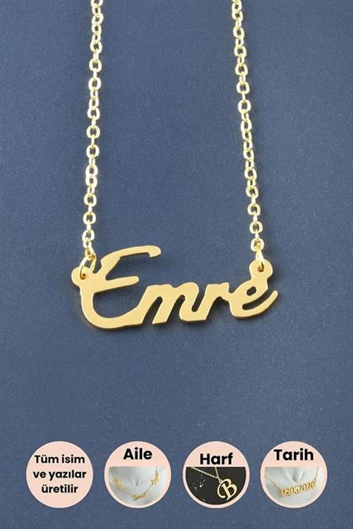Emre İsimli Kolye - Sarı