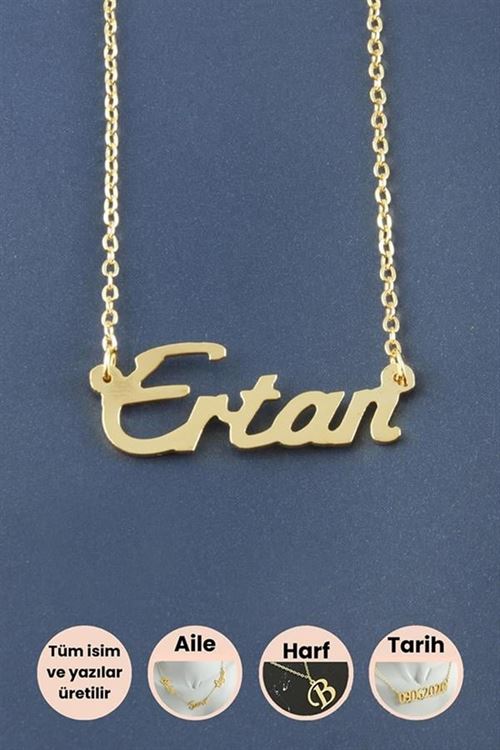 Ertan İsimli Kolye - Sarı