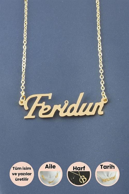 Feridun İsimli Kolye - Sarı