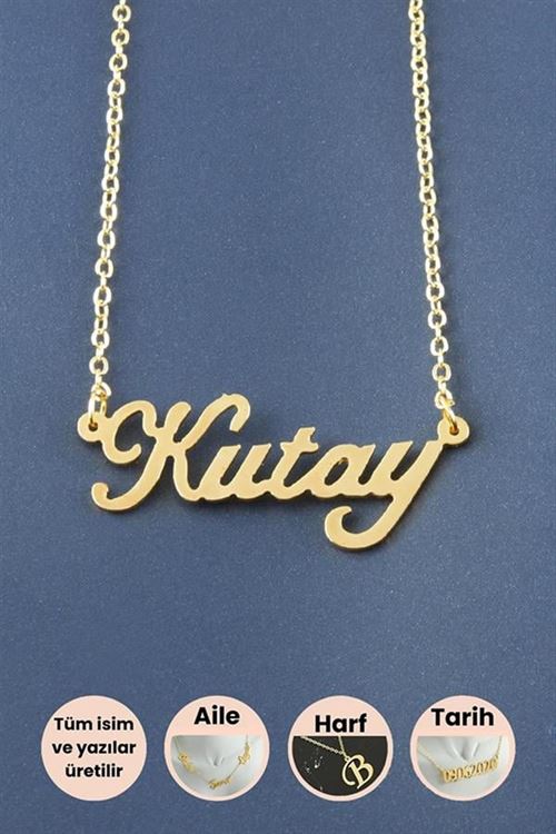 Kutay İsimli Kolye - Sarı