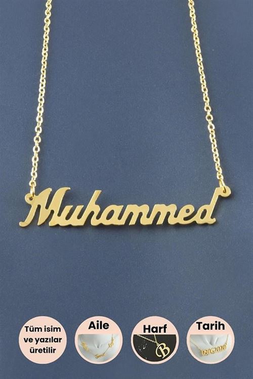 Muhammed İsimli Kolye - Sarı