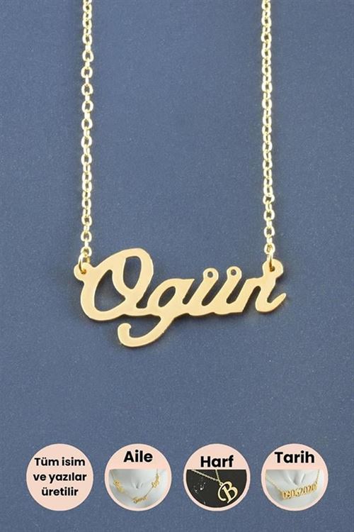 Ogün İsimli Kolye - Sarı