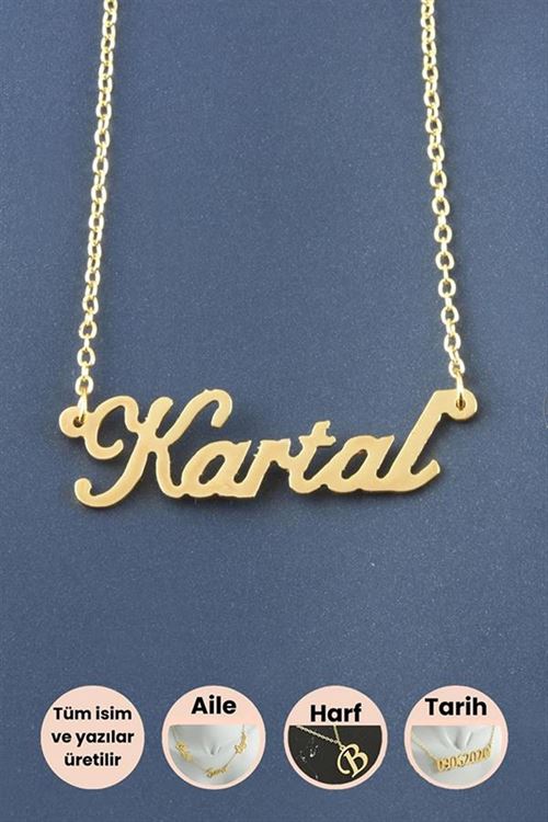 Kartal İsimli Kolye - Sarı