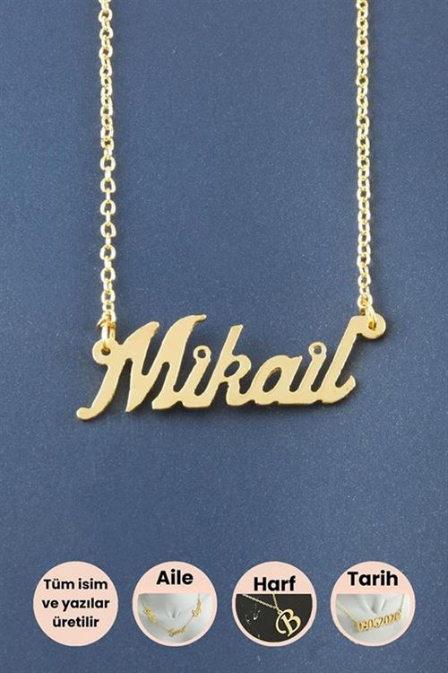 Mikail İsimli Kolye - Sarı