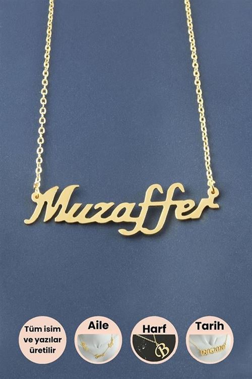 Muzaffer İsimli Kolye - Sarı