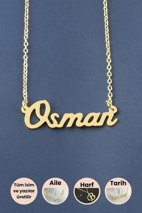 Osman İsimli Kolye - Sarı