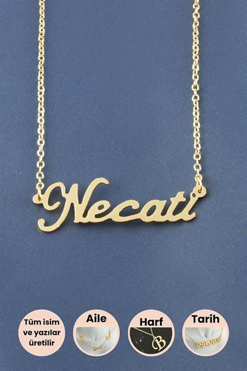 Necati İsimli Kolye - Sarı