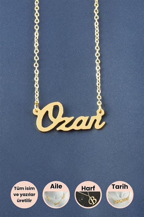 Ozan İsimli Kolye - Sarı