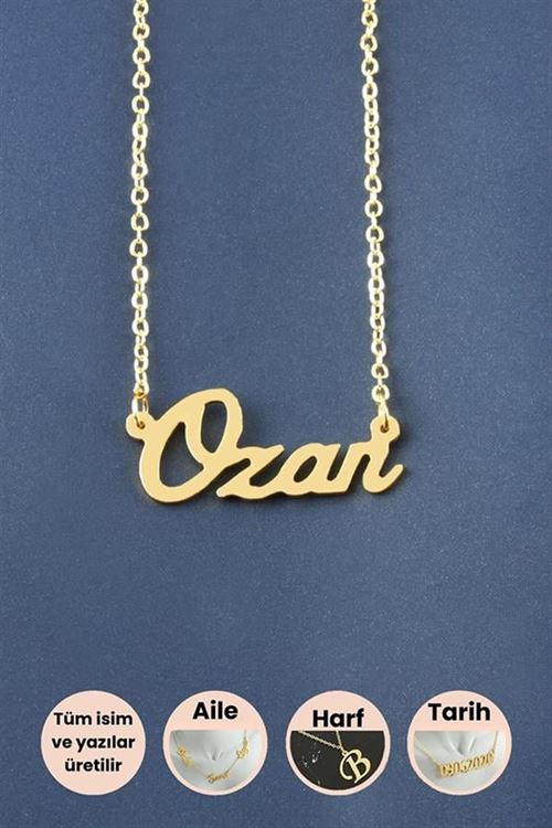 Ozan İsimli Kolye - Sarı