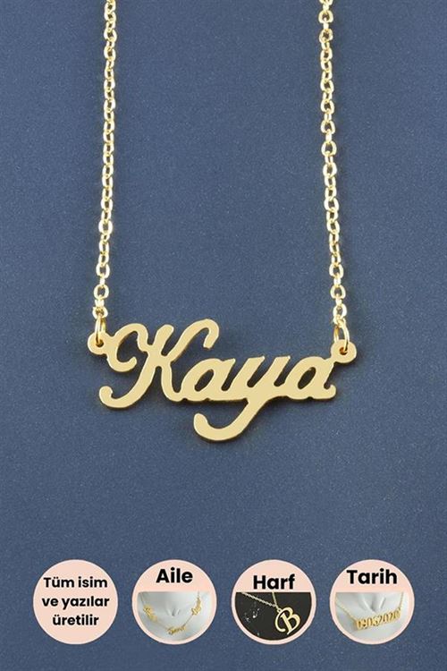 Kaya İsimli Kolye - Sarı
