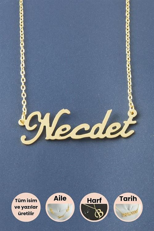 Necdet İsimli Kolye - Sarı
