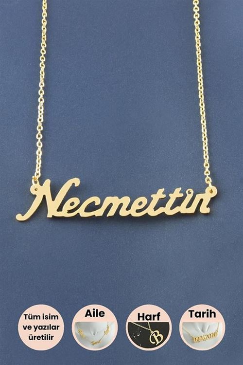 Necmettin İsimli Kolye - Sarı