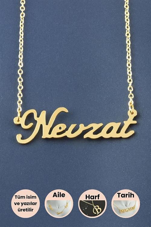 Nevzat İsimli Kolye - Sarı