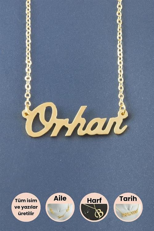 Orhan İsimli Kolye - Sarı
