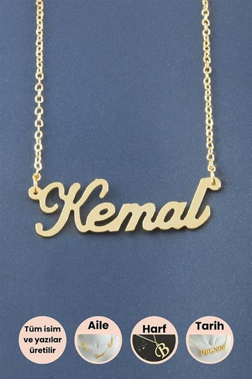 Kemal İsimli Kolye - Sarı