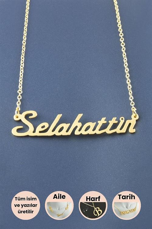 Selahattin İsimli Kolye - Sarı