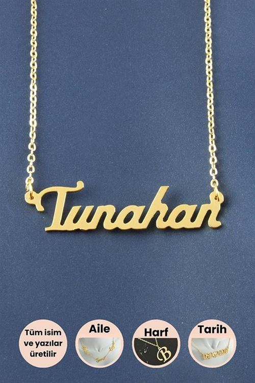 Tunahan İsimli Kolye - Sarı