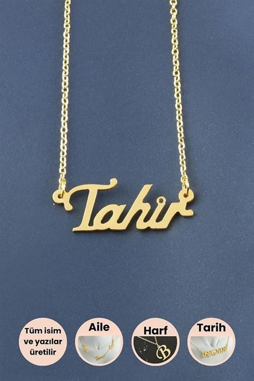 Tahir İsimli Kolye - Sarı