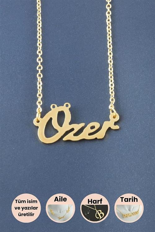 Özer İsimli Kolye - Sarı