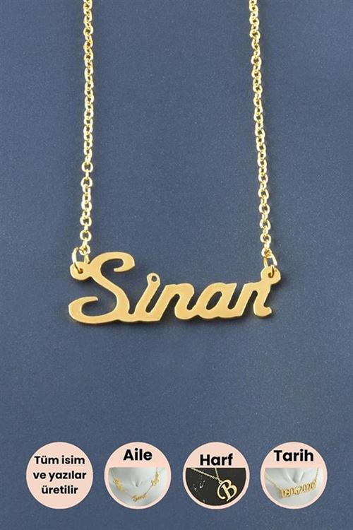 Sinan İsimli Kolye - Sarı