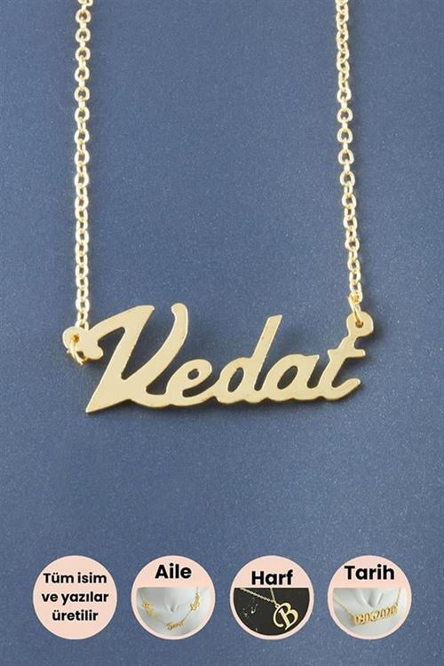 Vedat İsimli Kolye - Sarı