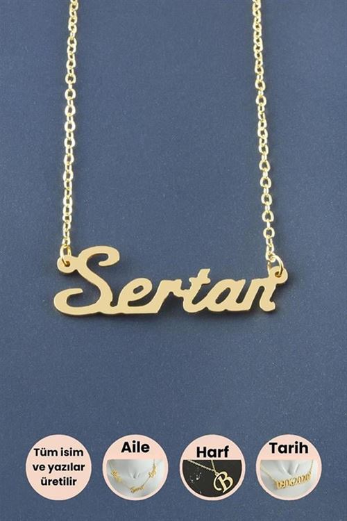 Sertan İsimli Kolye - Sarı