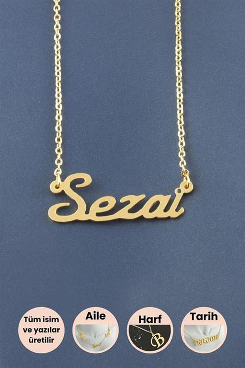 Sezai İsimli Kolye - Sarı