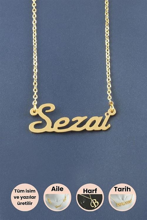 Sezai İsimli Kolye - Sarı