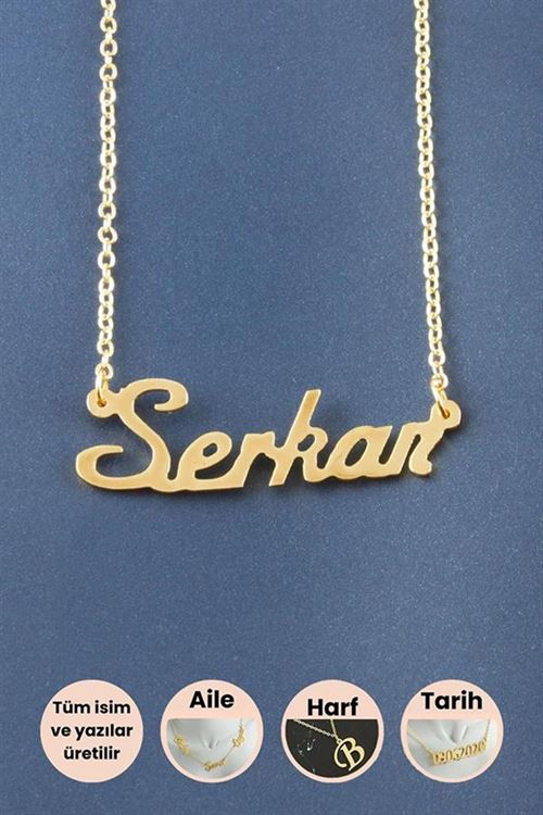Serkan İsimli Kolye - Sarı